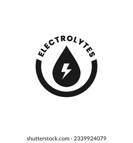 Electrolytes icon or Electrolyte of water icon vector isolated. Best Electrolytes icon vector for mobile apps, websites, product design element and more.