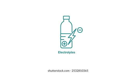 Ícone de eletrólitos para hidratação e equilíbrio de energia