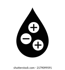 Electrolytes With Positive And Negative Ions Flat Vector Icon For Apps And Websites