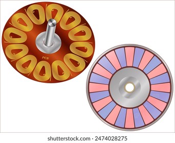 Electromagnetic design and modeling of a three-phase axial-flux printed circuit board motor (Rotor - stator)