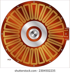 Electromagnetic design and modeling of a two phase axial flux printed circuit board motor (stator)