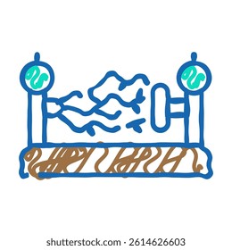 electromagnetic device doodle icon sketch vector. electromagnetic device sign. isolated symbol illustration