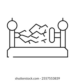 electromagnetic device line icon vector. electromagnetic device sign. isolated contour symbol black illustration