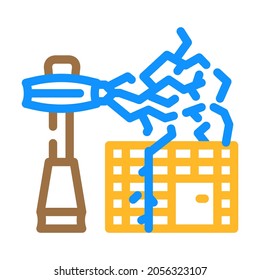 Farbsymbol für elektromagnetische Geräte, Vektorgrafik. Zeichen für elektromagnetische Einrichtungen. einzelne Symbolillustration