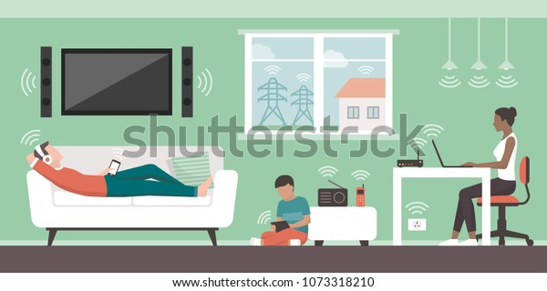 Electromagnetic fields in the home and sources:\
people living in their house and EMFs emitted by appliances and\
wireless\
devices