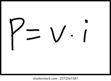 electromagnetic industrial power physics formulas in Doodle style