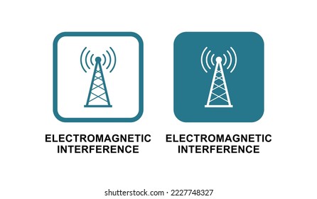 Logo-Design für elektromagnetische Interferenzen. Geeignet für Informationen