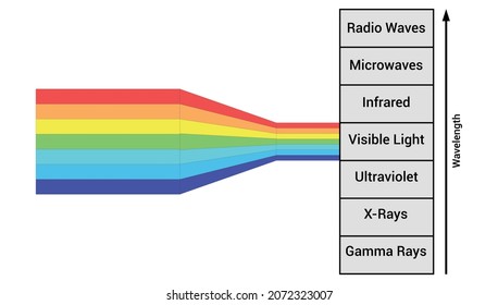 The Electromagnetic Spectrum Diagram Vector Illustration