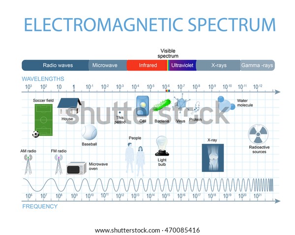 Electromagnetic\
Spectrum. The spectrum of waves includes infrared rays, visible\
light, ultraviolet rays, and\
X-rays.