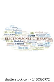 Electromagnetic Therapy word cloud. Wordcloud made with text only.