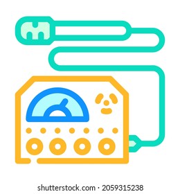elektromagnetische Wellenmesser-Farbsymbol Vektorgrafik. elektromagnetisches Wellenmesszeichen. einzelne Symbolillustration