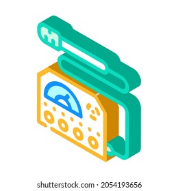 electromagnetic wave meter isometric icon vector. electromagnetic wave meter sign. isolated symbol illustration