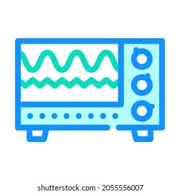 electromagnetic waves checking equipment color icon vector. electromagnetic waves checking equipment sign. isolated symbol illustration