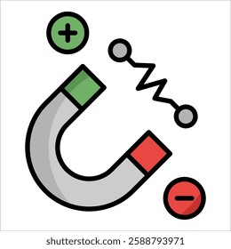 Electromagnetism Icon Element For Design