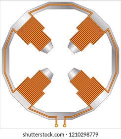 Electromagnetism - Quadrupole electromagnet 
