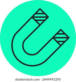 Electromagnetism vector icon stock illustration