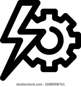 Electromechanics, Electromechanical, Engineering Outline Icon