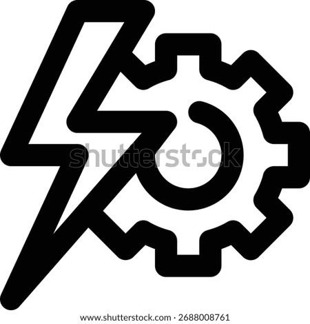 Electromechanics, Electromechanical, Engineering Outline Icon