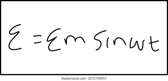 The electromotive force that arises in an alternating current generator