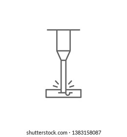 Electron, 3d printing icon. Element of 3d printing icon. Thin line icon for website design and development, app development. Premium icon