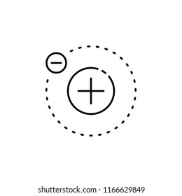 electron icon. Element of scientifics study icon for mobile concept and web apps. Thin line electron icon can be used for web and mobile on white background