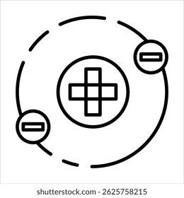 Electron Icon. Simple Vector Outline Illustration