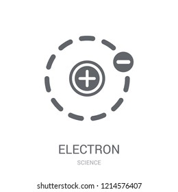 Electron icon. Trendy Electron logo concept on white background from Science collection. Suitable for use on web apps, mobile apps and print media.