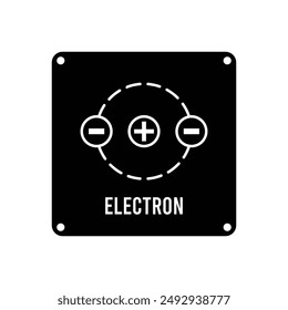 Icono de electrón Ilustración de Plantilla de Vector Diseño de logotipo
