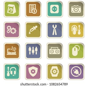 Electron icons set for web sites and user interface