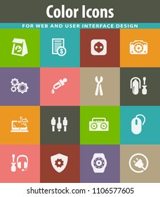 Electron icons set for web sites and user interface