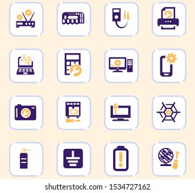 Electron icons set for web sites and user interface