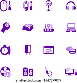 Electron icons set for web sites and user interface
