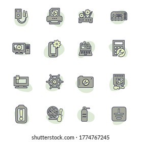 Electron icons set for web sites and user interface