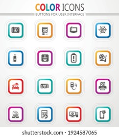 Electron icons set for web sites and user interface