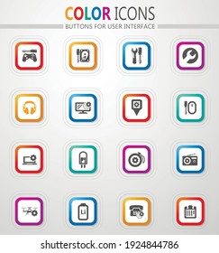 Electron icons set for web sites and user interface