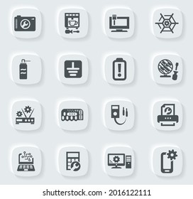 Elektro-Symbole für Websites und Benutzeroberfläche
