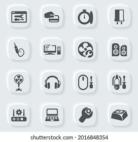 Electron icons set for web sites and user interface