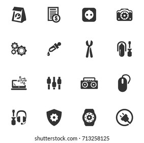 Electron icons set for web sites and user interface