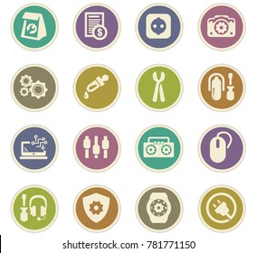 Electron icons set for web sites and user interface