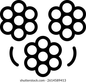 Electron Line Vector Icon Design