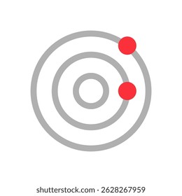 electron orbit simple flat icon illustration