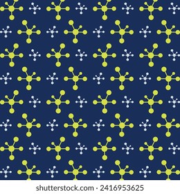 Electron repeating green trendy pattern colorful vector illustration background