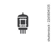 Electron tube vector icon. filled flat sign for mobile concept and web design. Vacuum tube glyph icon. Symbol, logo illustration. Vector graphics