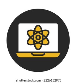 Electron Vector Icon which can easily modify or edit
