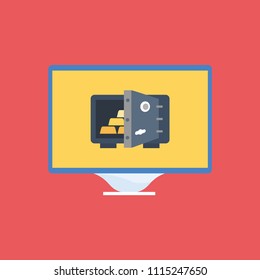 electron wallet on computer icon