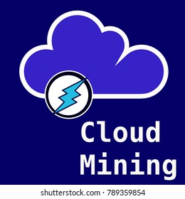 electroneum cloud mining icon vector design