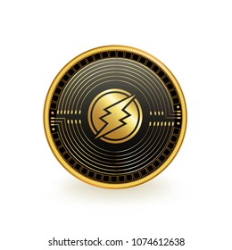 Electroneum Cryptocurrency Coin Isolated