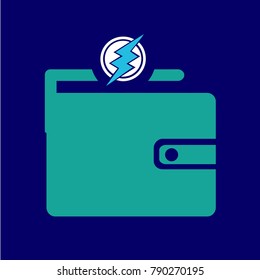 electroneum e-wallet icon vector daign