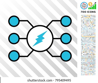 Electroneum Masternode Links pictograph with 700 bonus bitcoin mining and blockchain icons. Vector illustration style is flat iconic symbols design for crypto-currency apps.
