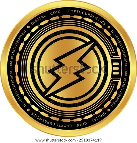 electroneum-etn cryptocurrency illustrations on abstract background. 3d illustrations.